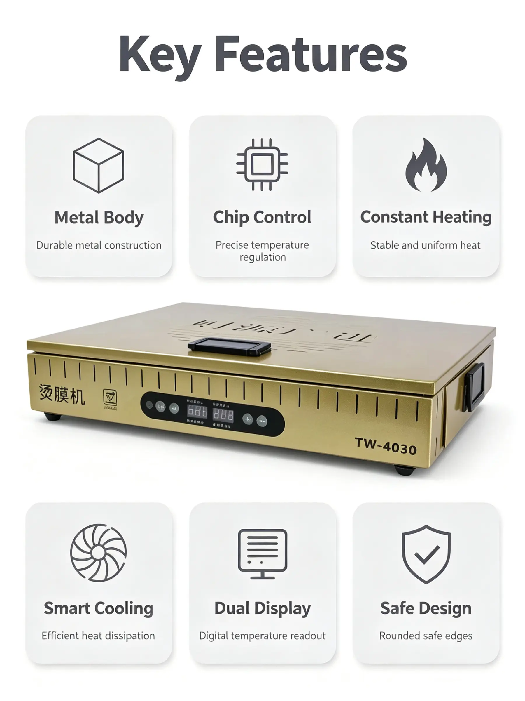 Thin Film Laminator TW-4030 for gift box BOPP film laminating