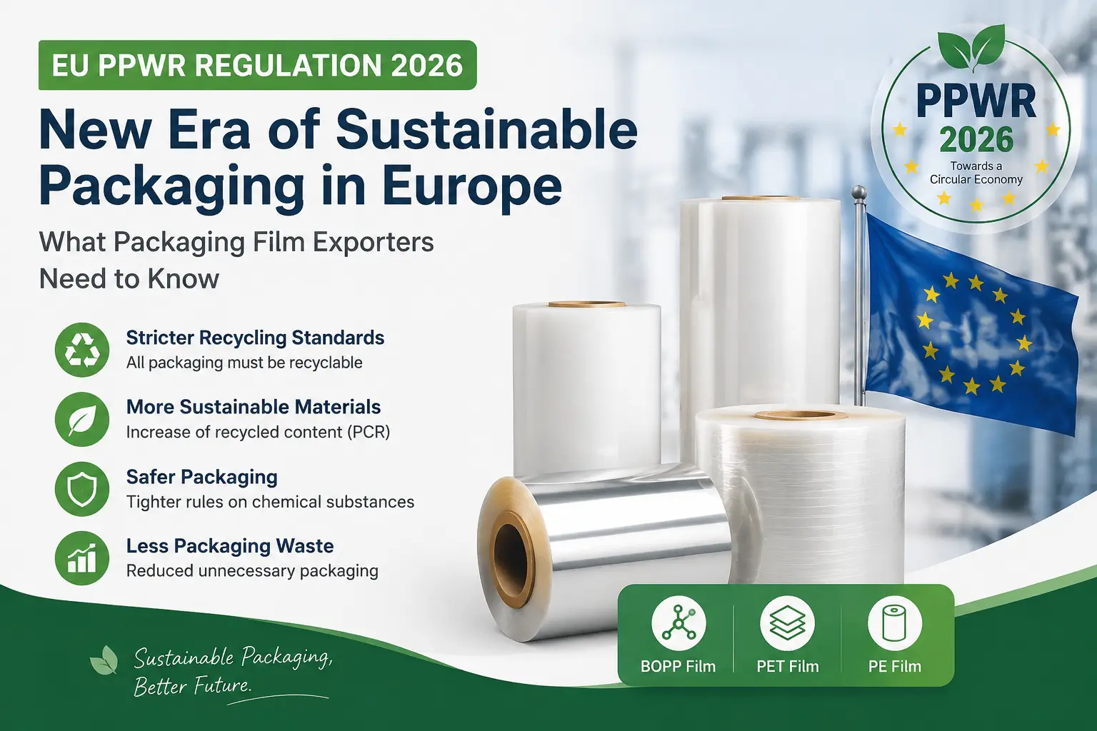 EU PPWR Regulation 2026 impact on packaging film exporters