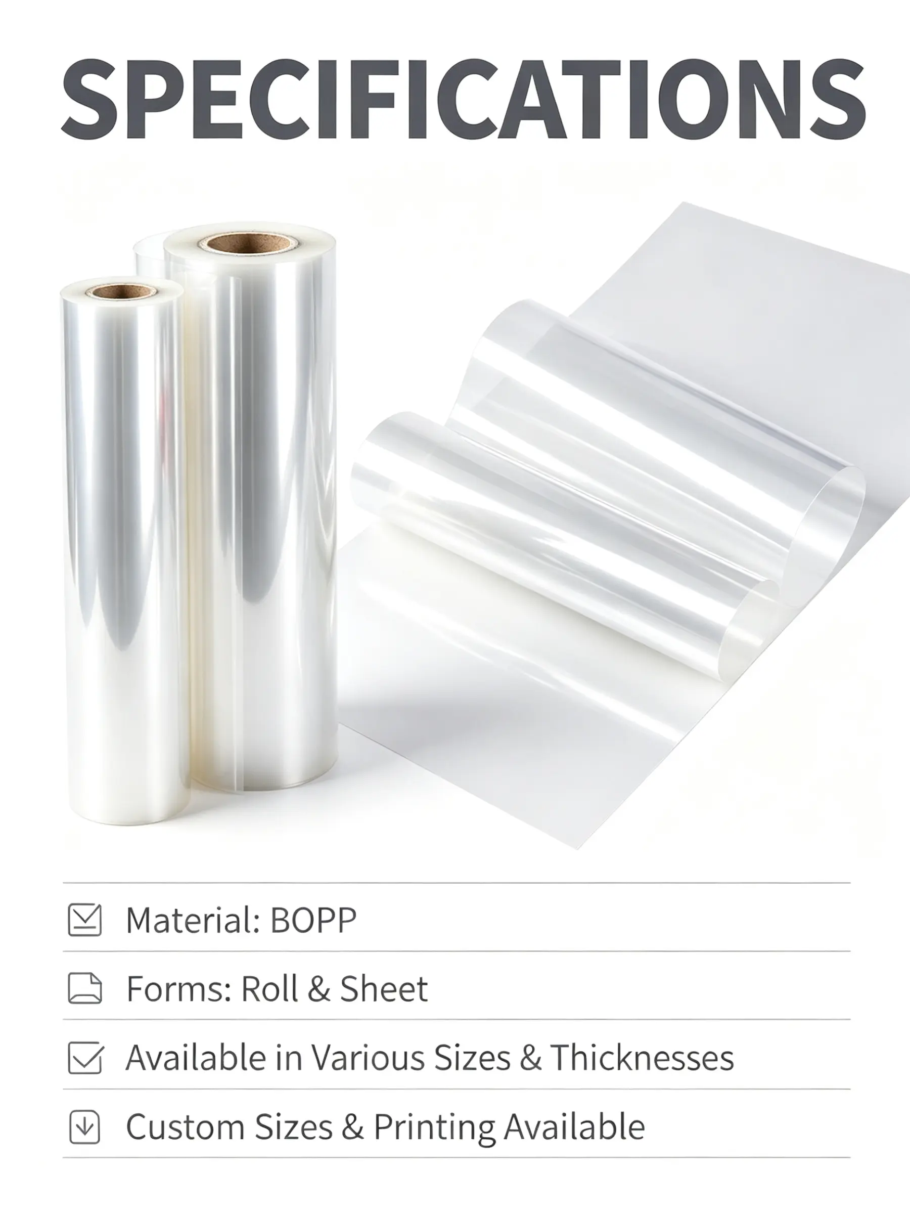 Anti-Fog Flower Wrapping Film clear BOPP bouquet wrap roll