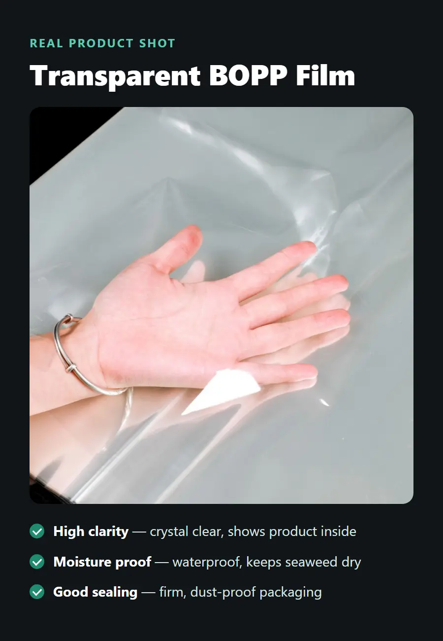 Seaweed Packaging BOPP