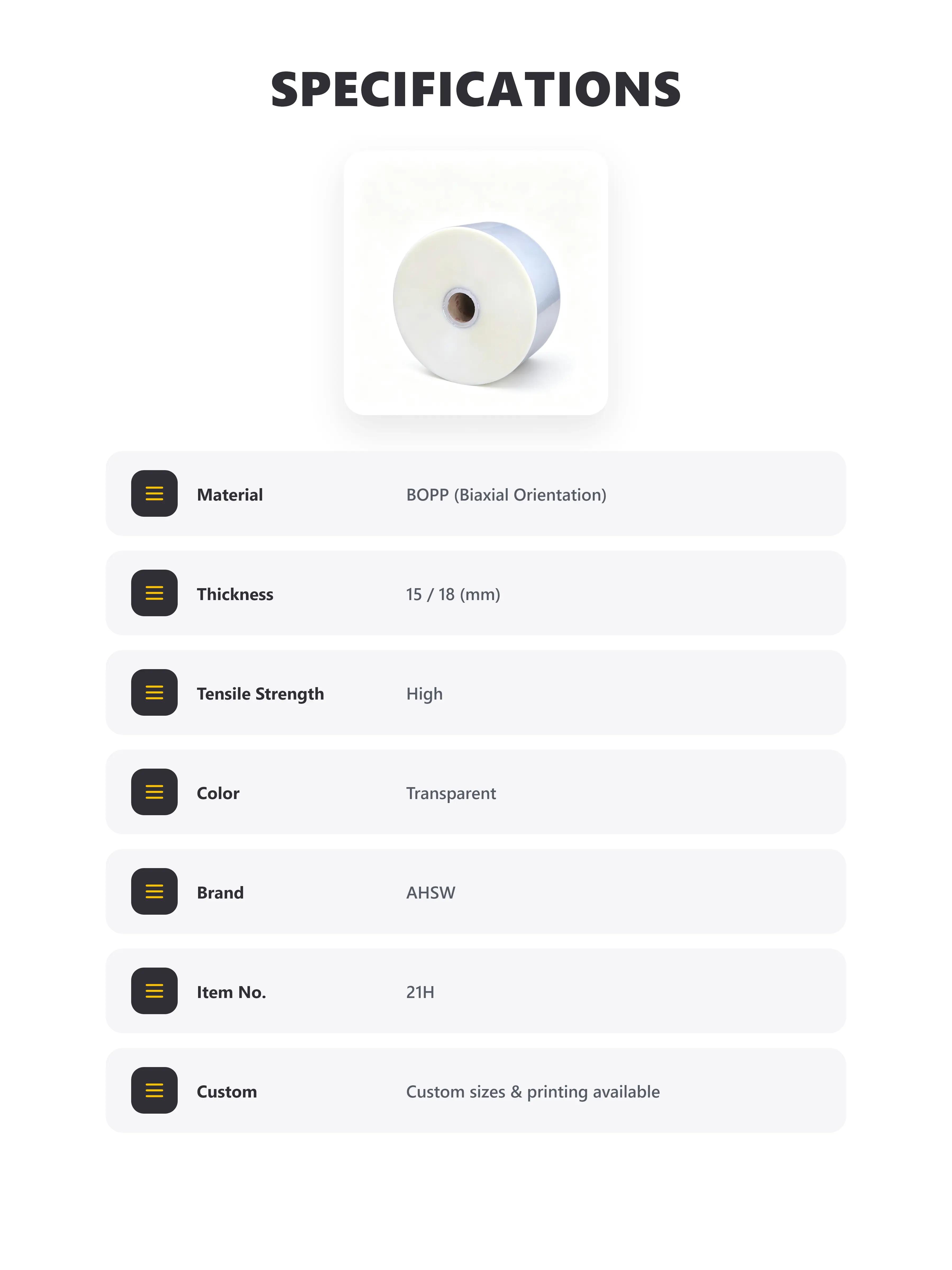 Disposable Tableware Heat-Sealing Film