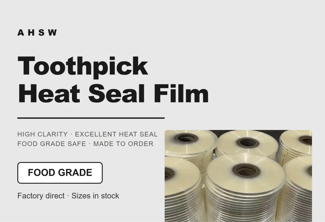 narrow BOPP film for toothpick packaging